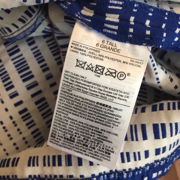 👗🌸Banana Republic Blue Jacquard shift dress ❤️ - Picture 7 of 7